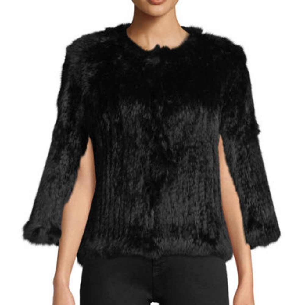 Rabbit Fur Short Cape